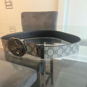 Authentic Men’s Gucci Belt in Beige/off white and Brown in Great Condition